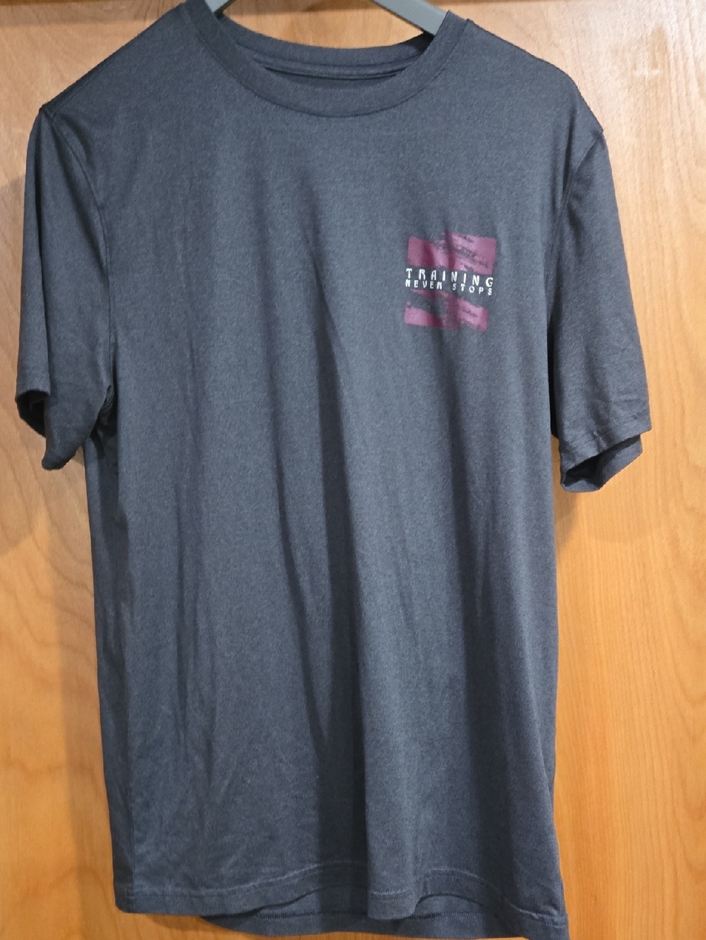 Old Navy Charcoal Short-Sleeve Tee with Pink Chest Graphic